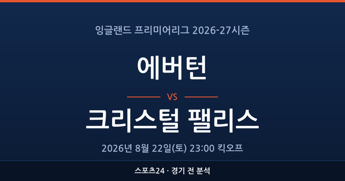 EPL 에버턴 대 크리스털 팰리스 경기 전 분석을 표시한 스포츠24 그래픽